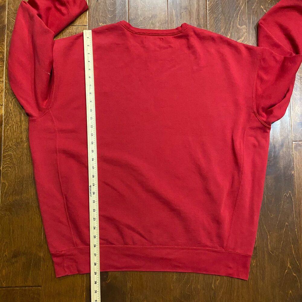 Polo Ralph Lauren Vintage Crewneck Sweatshirt Red Cotton Big/Tall Men's Size 2XB - Picture 8 of 9